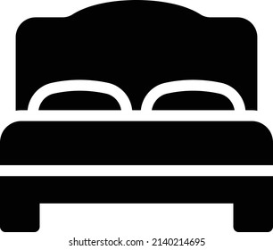 bed Vector illustration on a transparent background. Premium quality symbols. Glyphs vector icon for concept and graphic design. 