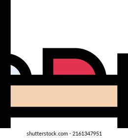 bed Vector illustration on a transparent background.Premium quality symmbols.Stroke vector icons for concept and graphic design.