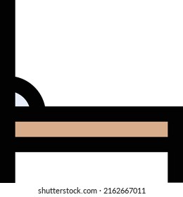 bed Vector illustration on a transparent background.Premium quality symmbols.Stroke vector icons for concept and graphic design.
