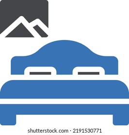 bed  Vector illustration on a transparent background. Premium quality symmbols. Glyphs vector icons for concept and graphic design.