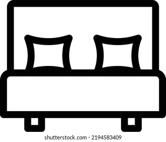 bed  Vector illustration on a transparent background.Premium quality symmbols.Stroke vector icons for concept and graphic design.