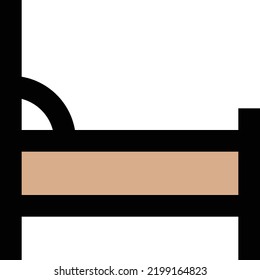 bed Vector illustration on a transparent background.Premium quality symmbols.Stroke vector icons for concept and graphic design.