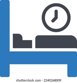 bed Vector illustration on a transparent background. Premium quality symmbols. Glyphs vector icons for concept and graphic design.