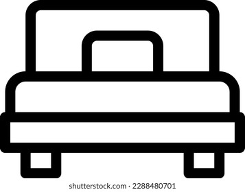 bed Vector illustration on a transparent background. Premium quality symmbols. Thin line vector icons for concept and graphic design. 
