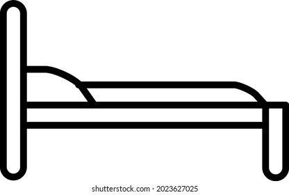 Bed Vector Line Icon Design

