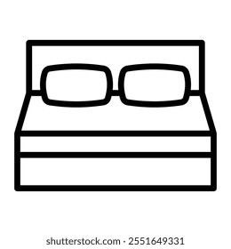 Bed Vector Line Icon Design