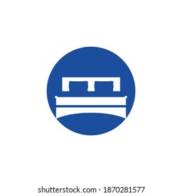 Bed vector logo design. Bed store icon logo design.