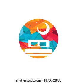 Bed vector logo design. Bed store icon logo design.