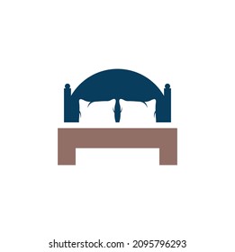 Bed vector logo design. Bed store icon logo design.	