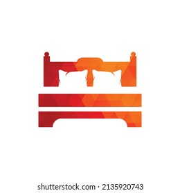 Bed vector logo design. Bed store icon logo design.	