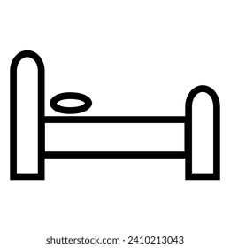 bed, vector symbol, set isolated on white
