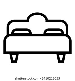 bed, vector symbol, set isolated on white
