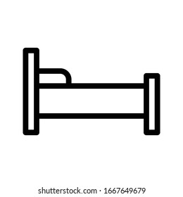 bed vector thin line icon 