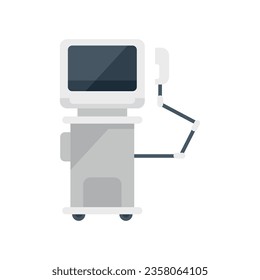 Bed ventilator machine icon flat vector. Medical patient. Care device isolated