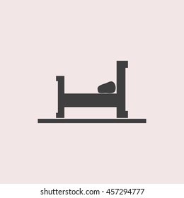 Bed web icon. Isolated illustration