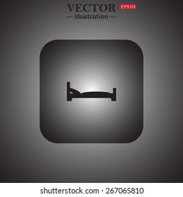 bed, web icon. vector design