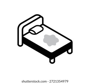 Bettnässen Symbol, Vektorgrafik