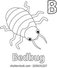 Bedbug Animal Alphabet ABC Isolated Coloring B