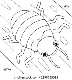 Bedbug Animal Coloring Page for Kids