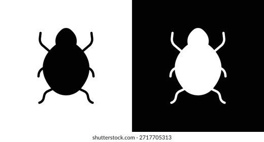 Bedbug icon black flat pictogram. For graphic and web design.