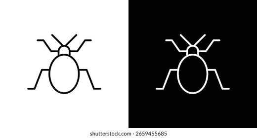 Ícone Bedbug para conceito e design gráfico. Coleção de ícones de vetor de estilo preto de alta qualidade