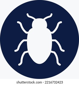 Bedbug Icon Design Vector Flat Modern Isolated Illustration On Blue Background