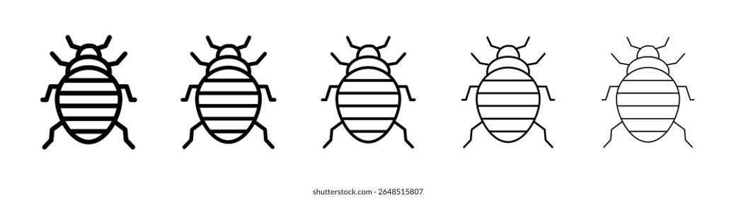 Bedbug ícone preenchido conceito de sinal plano para web design.