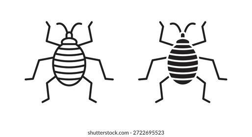 Icono de chinche aislado Ilustración vectorial. Pictograma de Vector para Web y App