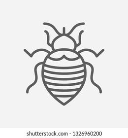 Bedbug icon line symbol. Isolated vector illustration of  icon sign concept for your web site mobile app logo UI design.