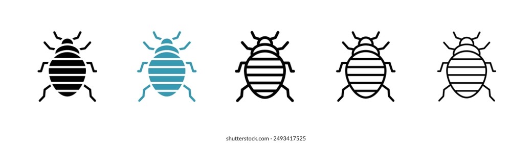 Paquete de iconos de chinche. estilo de línea EPS 10