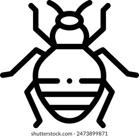 bedbug icon. Thin Linear Style Design Isolated On White Background