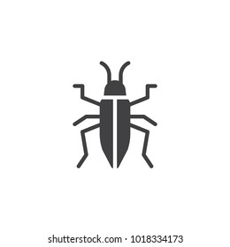 Bedbug icon vector, filled flat sign, solid pictogram isolated on white. Chinch symbol, logo illustration.