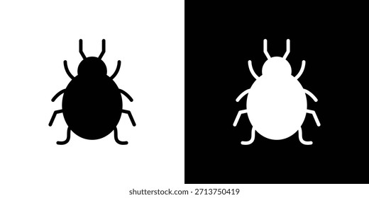 Ícone Bedbug. Ilustração vetorial. Silhueta em preto