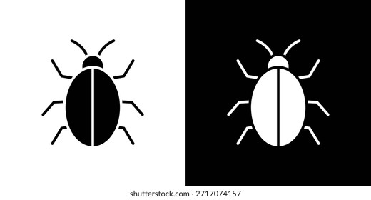 Diseño de silueta de Vector de iconos de chinches. Ilustración de Diseño gráfico plano de Vector.