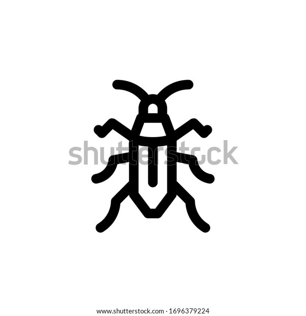 Bedbug Insect Icon Outline Black Stock Vector (Royalty Free) 1696379224 ...