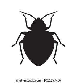 Bedbug insect silhouette illustration