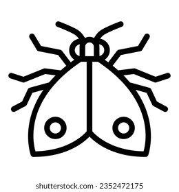 Bedbug line icon, pests concept, chinch sign on white background, home bedbug icon in outline style mobile concept web design. Vector graphics.