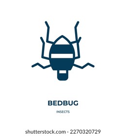 bedbug vector icon. bedbug, beetle, insect filled icons from flat insects concept. Isolated black glyph icon, vector illustration symbol element for web design and mobile apps