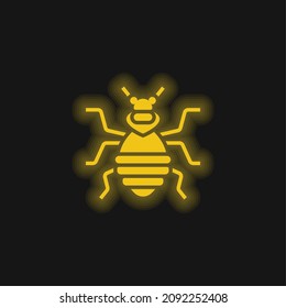 Icono de neón amarillo brillante