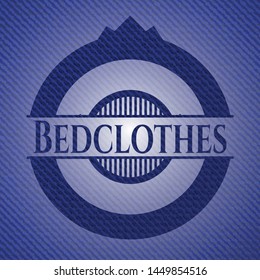 Bedclothes jean background. Vector Illustration. Detailed.