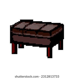 bedding bench bedroom game pixel art retro vector. bit bedding bench bedroom. old vintage illustration