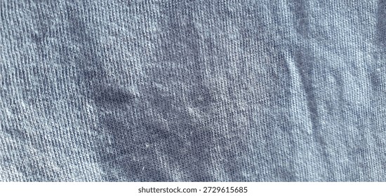 Textura de tecido de cama. Folha azul macia. Textura de tecido de flanela. Folha amassada. Decoração interior do quarto.