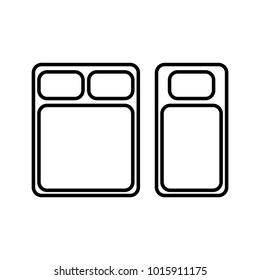 Bedding icon, Bed set icon, vector illustration