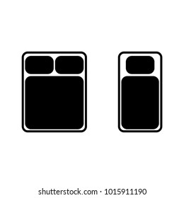 Bedding icon, Bed set icon, vector illustration