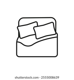 Bedding icon Simple thin line flat symbol