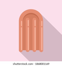 Bedding inflatable mattress icon. Flat illustration of bedding inflatable mattress vector icon for web design