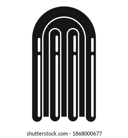 Bedding inflatable mattress icon. Simple illustration of bedding inflatable mattress vector icon for web design isolated on white background