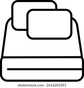 Bedding Outline icon vector illustration 