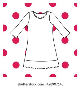 bedgown jersey drawn vector. nightie