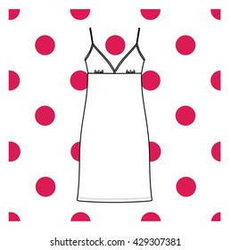 bedgown jersey drawn vector. nightie